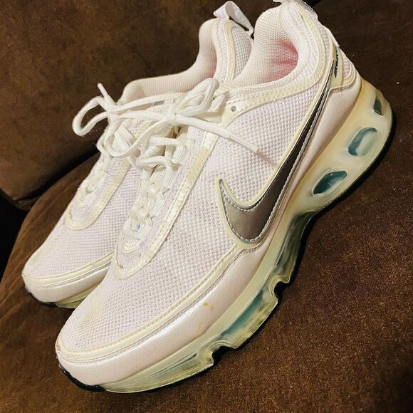 VINTAGE Look NIKE AIR MAX 360 White Turquoise Sz 9 US - Picture 1 of 11